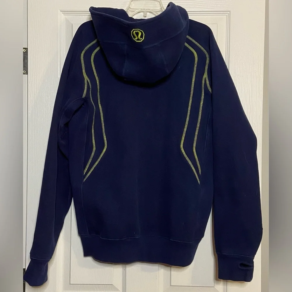 Lululemon Scuba Hoodie Sweatshirt Full Zip Women's Size M Navy EUC